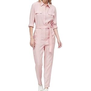 New Banana Republic Tencil Flight Jumpsuit Pink, Women's 0
